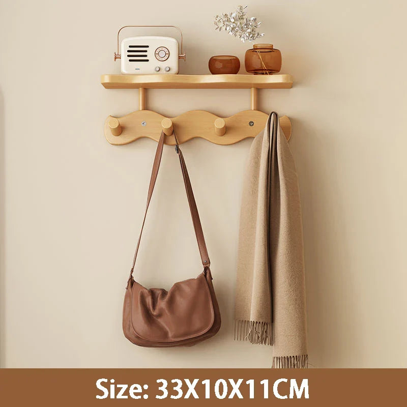 Wall Coat Rack with Coat Hooks for Clothes and Keys – Space-Saving Design for Entrance Hall