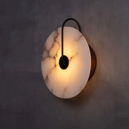 Minimalist Marble Wall Lamp with LED Lighting – Creative Design for Living Room and Bedroom