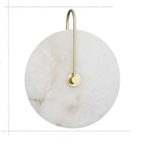 Minimalist Marble Wall Lamp with LED Lighting – Creative Design for Living Room and Bedroom