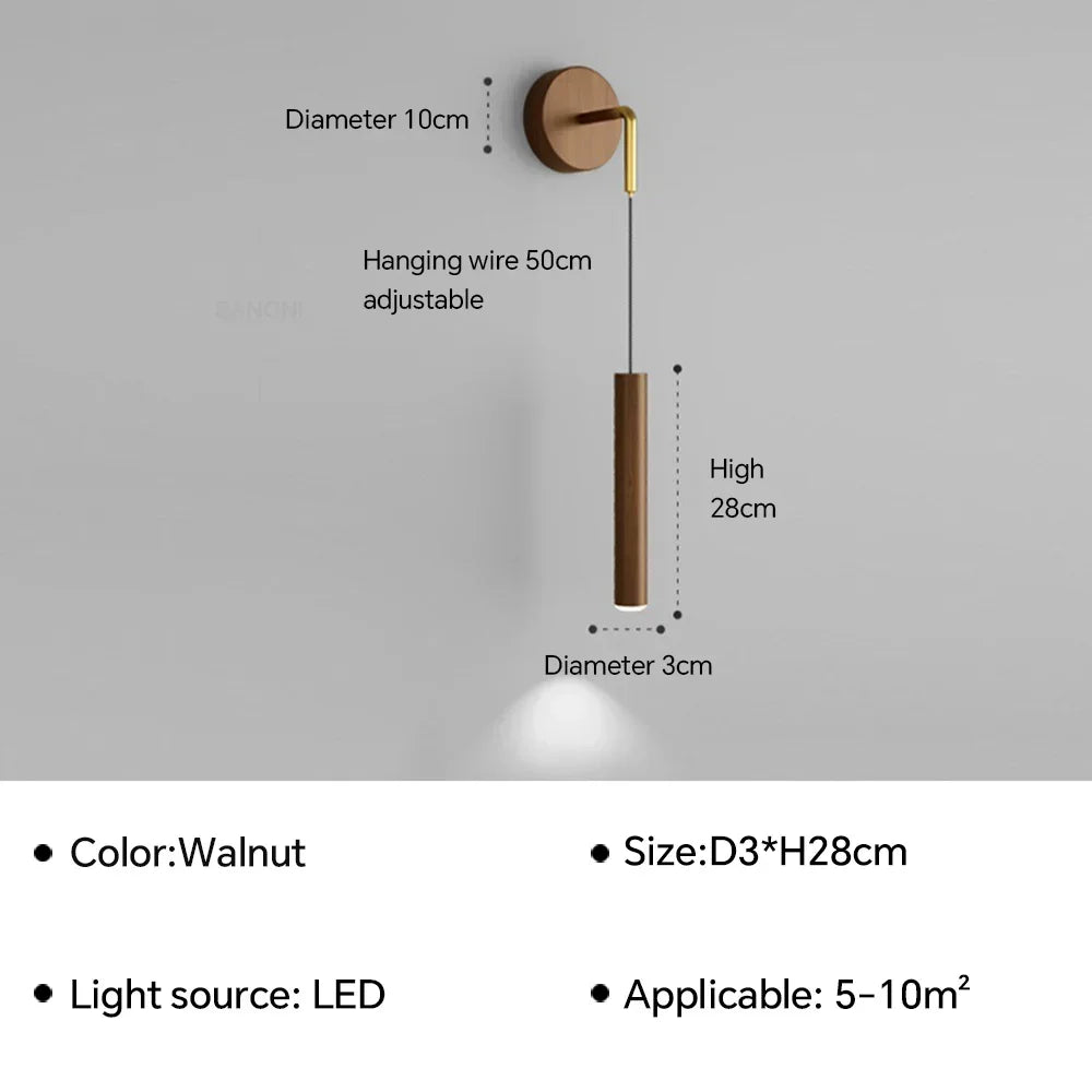 Modern LED Wall Lamp for Bedroom – Creative Aluminum Wall Candlestick for Reading
