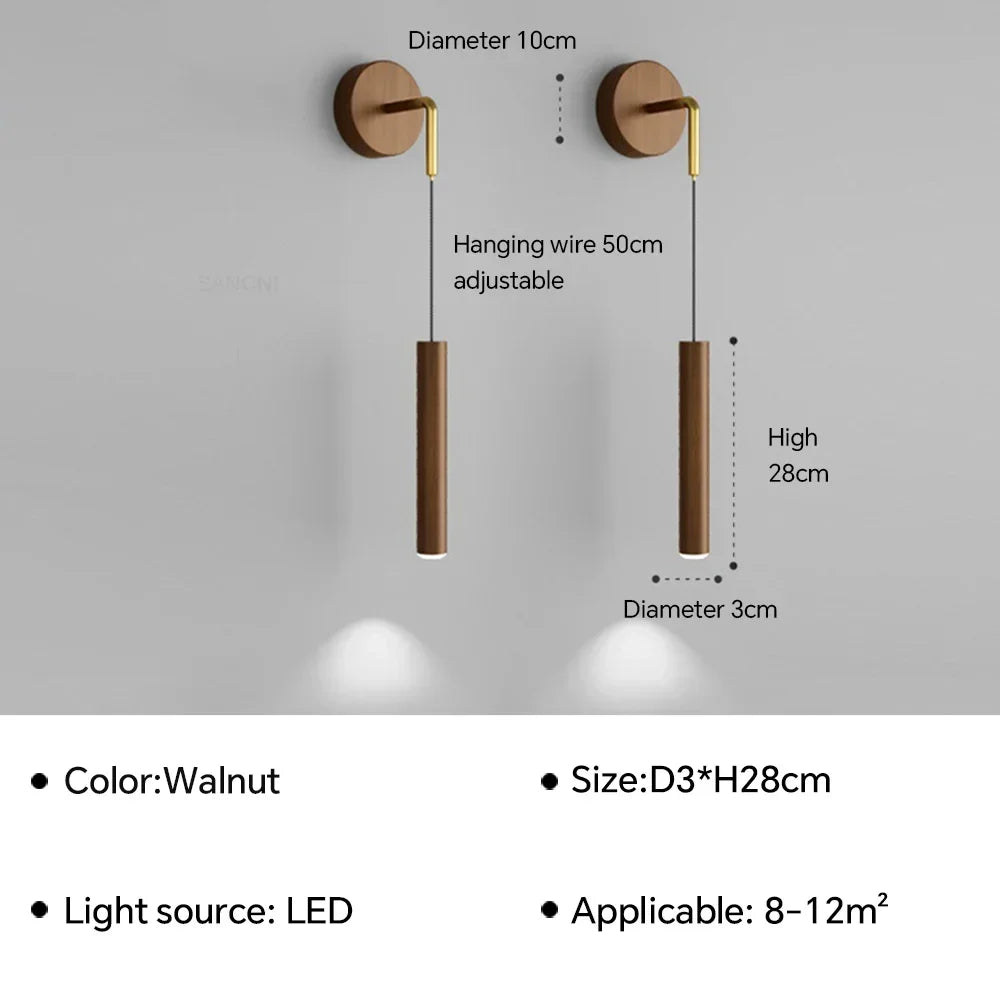 Modern LED Wall Lamp for Bedroom – Creative Aluminum Wall Candlestick for Reading