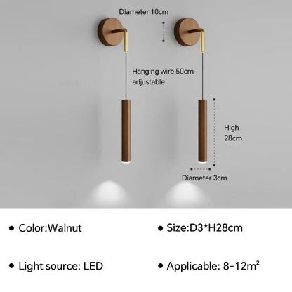 Modern LED Wall Lamp for Bedroom – Creative Aluminum Wall Candlestick for Reading