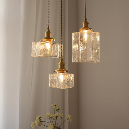 Modern Retro Pendant Lamp with Gold Accents for Dining Table and Living Room – Glass Design Lamp