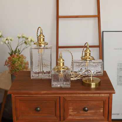 Modern Retro Pendant Lamp with Gold Accents for Dining Table and Living Room – Glass Design Lamp