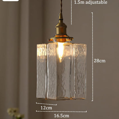 Modern Retro Pendant Lamp with Gold Accents for Dining Table and Living Room – Glass Design Lamp