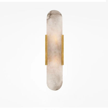 Natural Marble Wall Lamp with G4 Socket – Scandinavian Design for Bedroom and Living Room, 10x35 cm