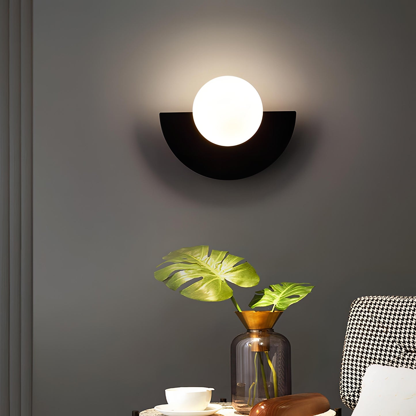 Nordic Hemisphere Wall Lamp in 6 Colors – Stylish Lighting for Your Home