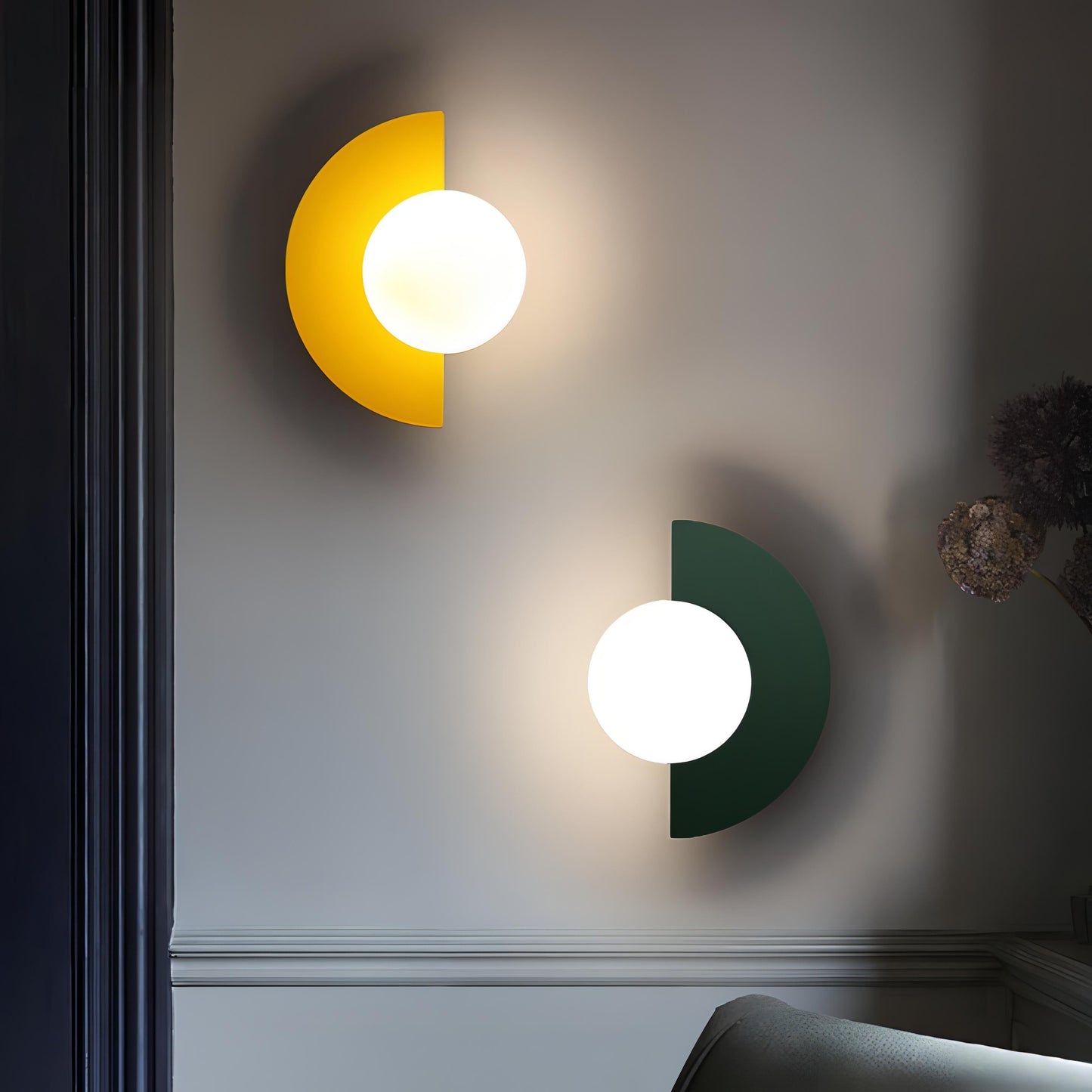 Nordic Hemisphere Wall Lamp in 6 Colors – Stylish Lighting for Your Home