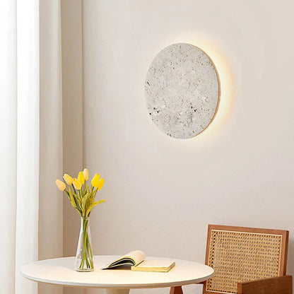 Nordic Luxe Stone LED Wall Lamp for Indoor Use - Creative Wall Lamp for Bedroom and Living Room, Gray 30x15cm
