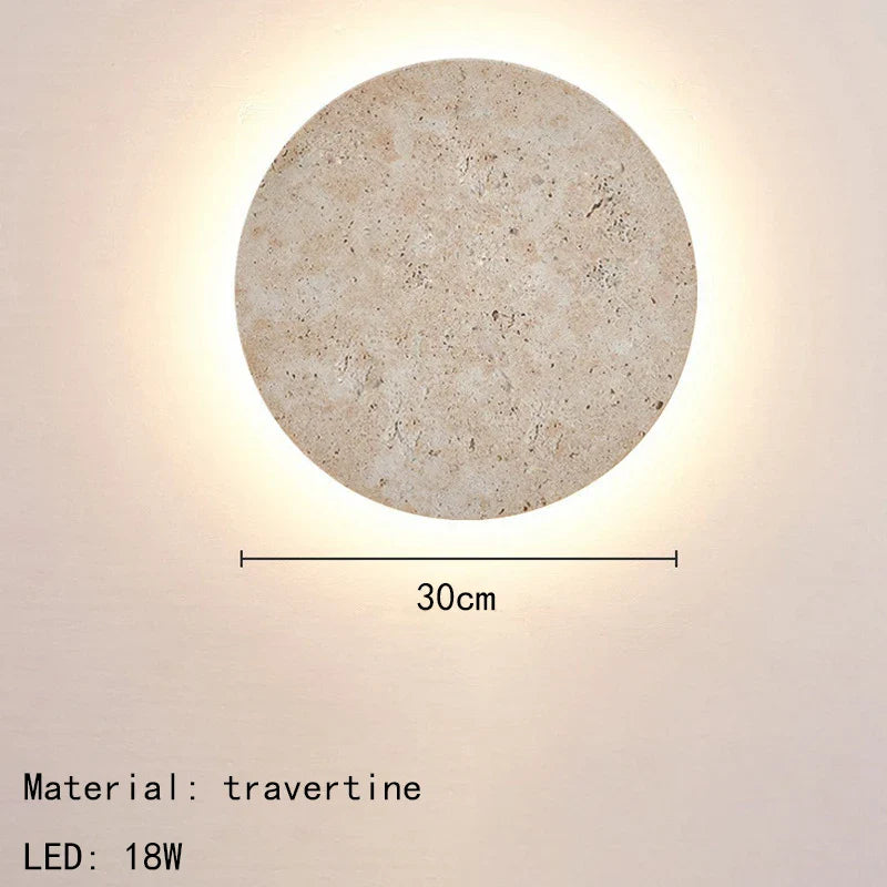 Nordic Luxe Stone LED Wall Lamp for Indoor Use - Creative Wall Lamp for Bedroom and Living Room, Gray 30x15cm
