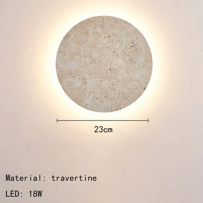 Nordic Luxe Stone LED Wall Lamp for Indoor Use - Creative Wall Lamp for Bedroom and Living Room, Gray 30x15cm