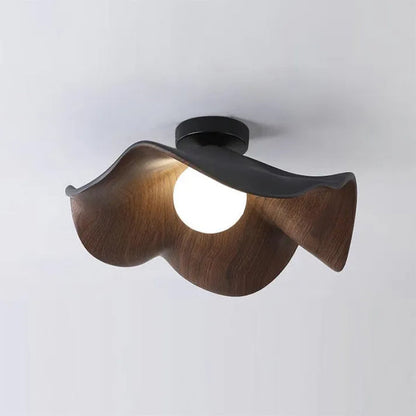 Scandinavian Wooden Lotus Ceiling Lamp – LED Ceiling Light for Bedroom and Living Room Lighting