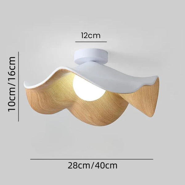 Scandinavian Wooden Lotus Ceiling Lamp – LED Ceiling Light for Bedroom and Living Room Lighting
