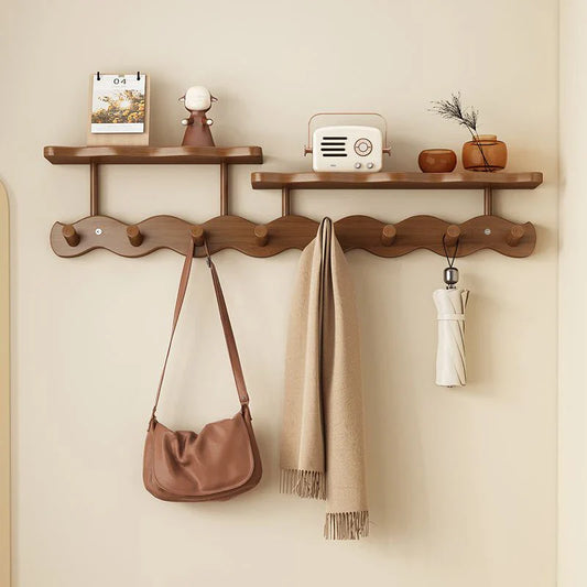Wall Coat Rack with Coat Hooks for Clothes and Keys – Space-Saving Design for Entrance Hall